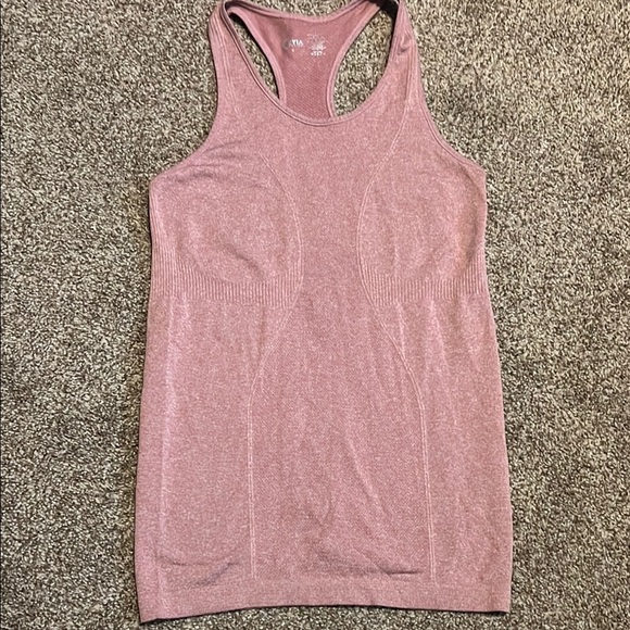 ZYIA Tops - Zyia Active Copper Charged Racerback Tank Top Poppy Stretch Seamless